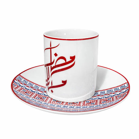 Luhpar M24074/ZBA12/D25110 Ceramic Coffee Cup & Saucer Set – 12 - Piece – 100 ml – Red & Blue Arabic Pattern - Al Kabayel Discount CentreLuhpar M24074/ZBA12/D25110 Ceramic Coffee Cup & Saucer Set – 12 - Piece – 100 ml – Red & Blue Arabic PatternTea SetsLUHPARAl Kabayel Discount Centre