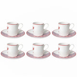 Luhpar M24074/ZBA12/D25110 Ceramic Coffee Cup & Saucer Set – 12 - Piece – 100 ml – Red & Blue Arabic Pattern - Al Kabayel Discount CentreLuhpar M24074/ZBA12/D25110 Ceramic Coffee Cup & Saucer Set – 12 - Piece – 100 ml – Red & Blue Arabic PatternTea SetsLUHPARAl Kabayel Discount Centre