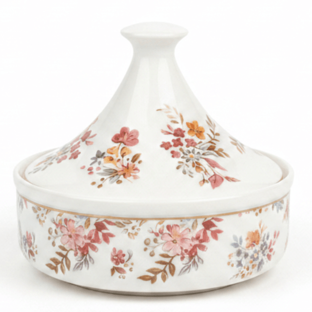 Luhpar Mini Ceramic Sugar Pot Server with Traditional Floral Motif and Lid for Serving Snacks and Sweets – 15×15 cm - Al Kabayel Discount CentreLuhpar Mini Ceramic Sugar Pot Server with Traditional Floral Motif and Lid for Serving Snacks and Sweets – 15×15 cmJars & Food SaversLUHPARAl Kabayel Discount Centre