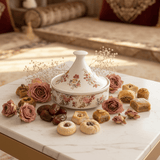Luhpar Mini Ceramic Sugar Pot Server with Traditional Floral Motif and Lid for Serving Snacks and Sweets – 15×15 cm - Al Kabayel Discount CentreLuhpar Mini Ceramic Sugar Pot Server with Traditional Floral Motif and Lid for Serving Snacks and Sweets – 15×15 cmJars & Food SaversLUHPARAl Kabayel Discount Centre