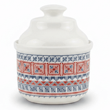 Luhpar Minimalist White Ceramic Sugar Pot with Tatreez Pattern and Elegant Lid for Modern Kitchens – 10 cm - Al Kabayel Discount CentreLuhpar Minimalist White Ceramic Sugar Pot with Tatreez Pattern and Elegant Lid for Modern Kitchens – 10 cmJars & Food SaversLUHPARAl Kabayel Discount Centre