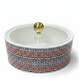 Luhpar Modern Ceramic Dates Bowl with Tatreez Pattern & Clear Acrylic Cover for Serving Dry Fruits and Snacks – 15×15 cm - Al Kabayel Discount CentreLuhpar Modern Ceramic Dates Bowl with Tatreez Pattern & Clear Acrylic Cover for Serving Dry Fruits and Snacks – 15×15 cmJars & Food SaversLUHPARAl Kabayel Discount Centre