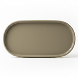 Luhpar Oval Ceramic Serving Tray | 35.4 × 19.4 cm | Taupe, Off White, Brown | - Al Kabayel Discount CentreLuhpar Oval Ceramic Serving Tray | 35.4 × 19.4 cm | Taupe, Off White, Brown |PlatesLUHPARAl Kabayel Discount Centre