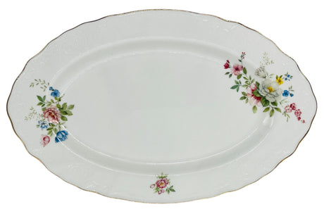 Luhpar Porcelain Oval Plate 14"*9", Multicolor Floral Design with Gold Rim - Al Kabayel Discount CentreLuhpar Porcelain Oval Plate 14"*9", Multicolor Floral Design with Gold RimPlatesLUHPARAl Kabayel Discount Centre