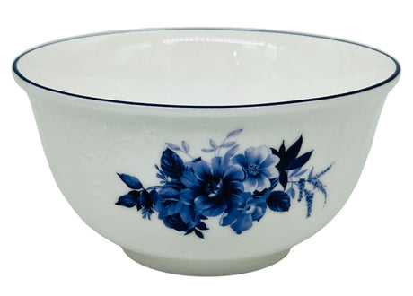 Luhpar Porcelain Salad Bowl 4.5", Blue Floral Design with Blue Rim - Al Kabayel Discount CentreLuhpar Porcelain Salad Bowl 4.5", Blue Floral Design with Blue RimBowlsLUHPARAl Kabayel Discount Centre