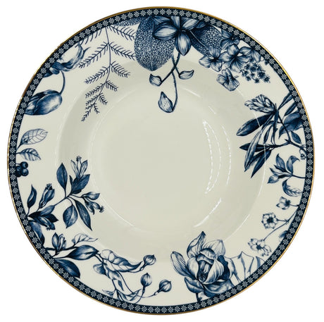 Luhpar Porcelain Soup Plate 8.5", Blue Floral Design with Gold Rim - Al Kabayel Discount CentreLuhpar Porcelain Soup Plate 8.5", Blue Floral Design with Gold RimPlatesLUHPARAl Kabayel Discount Centre