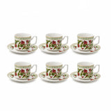 Luhpar Tea & Cawa Cup Set – 30-Piece – Pomegranate & Floral Gold Decal Design AM-020
