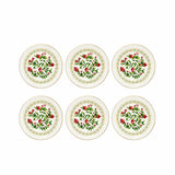 Luhpar Porcelain Tea Set with Side Plates – 18-Piece – Pomegranate & Floral Gold Decal Design  AM-018