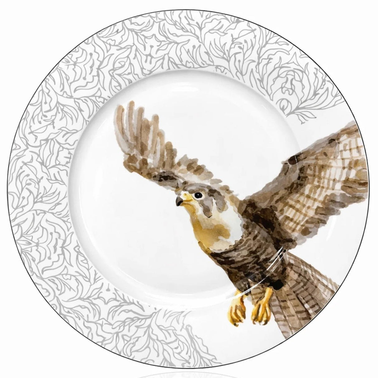 Luhpar Premium 12 - Inch Ceramic Dinner Plate – White with Grey Falcon Design - Al Kabayel Discount CentreLuhpar Premium 12 - Inch Ceramic Dinner Plate – White with Grey Falcon DesignPlatesLUHPARAl Kabayel Discount Centre