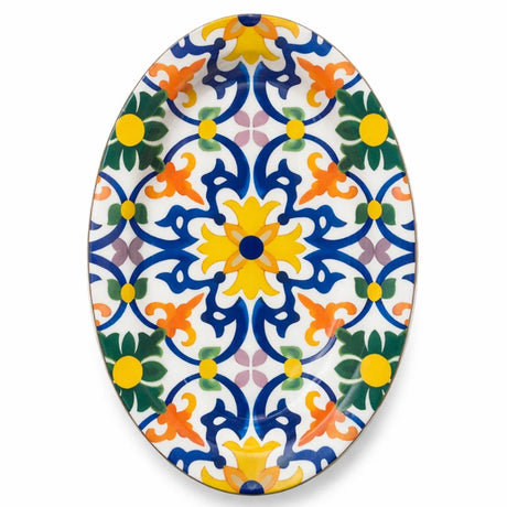 Luhpar Premium 14 - Inch Ceramic Oval Serving Plate – White with Elegant Floral Pattern - Al Kabayel Discount CentreLuhpar Premium 14 - Inch Ceramic Oval Serving Plate – White with Elegant Floral PatternPlatesLUHPARAl Kabayel Discount Centre