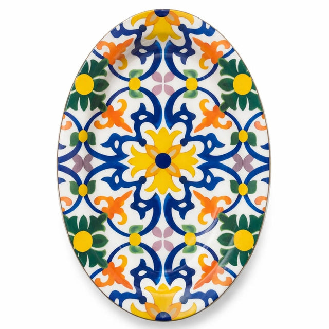 Luhpar Premium 14 - Inch Ceramic Oval Serving Plate – White with Elegant Floral Pattern - Al Kabayel Discount CentreLuhpar Premium 14 - Inch Ceramic Oval Serving Plate – White with Elegant Floral PatternPlatesLUHPARAl Kabayel Discount Centre