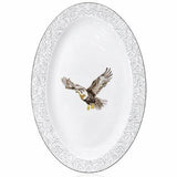 Luhpar Premium 14 - Inch Ceramic Oval Serving Plate – White with Grey Falcon Design - Al Kabayel Discount CentreLuhpar Premium 14 - Inch Ceramic Oval Serving Plate – White with Grey Falcon DesignPlatesLUHPARAl Kabayel Discount Centre