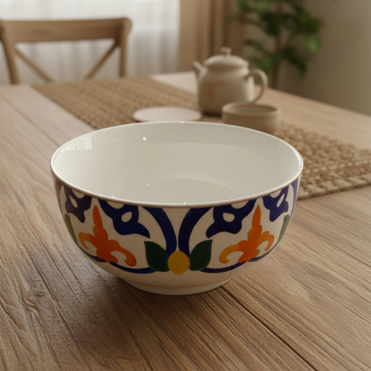 Luhpar Premium 5.5 - Inch Ceramic Bowl – White with Elegant Floral Pattern - Al Kabayel Discount CentreLuhpar Premium 5.5 - Inch Ceramic Bowl – White with Elegant Floral PatternBowlsLUHPARAl Kabayel Discount Centre