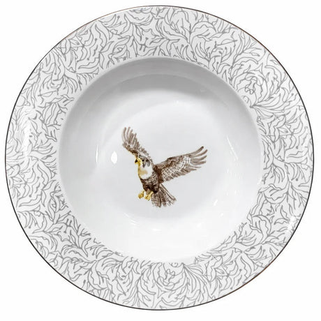 Luhpar Premium 8.5 - Inch Ceramic Deep Plate – White with Grey Falcon Design - Al Kabayel Discount CentreLuhpar Premium 8.5 - Inch Ceramic Deep Plate – White with Grey Falcon DesignPlatesLUHPARAl Kabayel Discount Centre