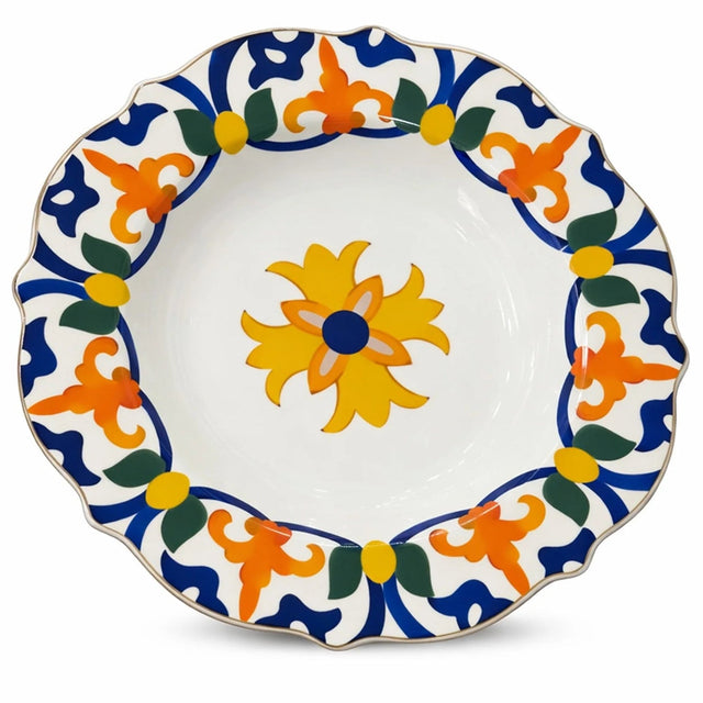 Luhpar Premium 9 - Inch Ceramic Deep Plate – White with Elegant Floral Pattern - Al Kabayel Discount CentreLuhpar Premium 9 - Inch Ceramic Deep Plate – White with Elegant Floral PatternPlatesLUHPARAl Kabayel Discount Centre