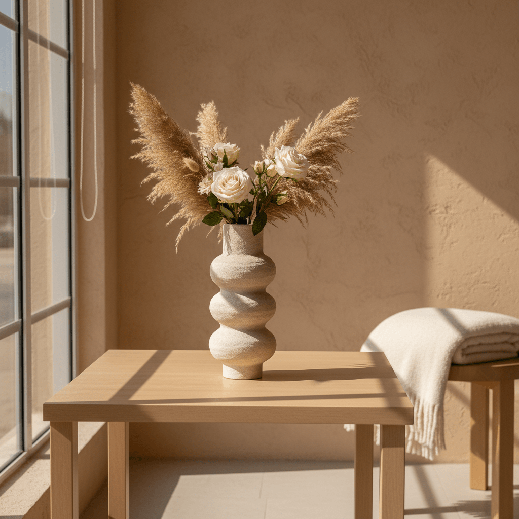 Luhpar Premium Tall Ceramic Decorative Vase – Elegant Beige Unique Sculptural Shape Statement Piece, 23 × 10 cm - Al Kabayel Discount CentreLuhpar Premium Tall Ceramic Decorative Vase – Elegant Beige Unique Sculptural Shape Statement Piece, 23 × 10 cmFlower/Plant PotsLUHPARAl Kabayel Discount Centre
