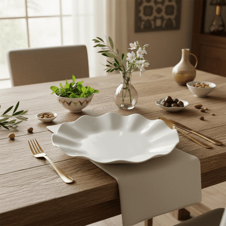 Luhpar Premium White Round Porcelain Charger Plate, 15 Inch – Extra Large Serving Plate for Buffet, Catering & Fine Dining - Al Kabayel Discount CentreLuhpar Premium White Round Porcelain Charger Plate, 15 Inch – Extra Large Serving Plate for Buffet, Catering & Fine DiningPlatesLUHPARAl Kabayel Discount Centre