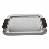 Luhpar Rectangle Stainless Steel Serving Tray with Wooden Handles - 38×28cm - Al Kabayel Discount CentreLuhpar Rectangle Stainless Steel Serving Tray with Wooden Handles - 38×28cmServing TraysLUHPARAl Kabayel Discount Centre