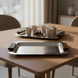 Luhpar Rectangle Stainless Steel Serving Tray with Wooden Handles - 38×28cm - Al Kabayel Discount CentreLuhpar Rectangle Stainless Steel Serving Tray with Wooden Handles - 38×28cmServing TraysLUHPARAl Kabayel Discount Centre