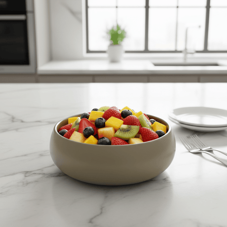 Luhpar Round Ceramic Serving Bowl — 1000ml | Taupe, Off White, Brown | - Al Kabayel Discount CentreLuhpar Round Ceramic Serving Bowl — 1000ml | Taupe, Off White, Brown |BowlsLUHPARAl Kabayel Discount Centre