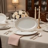Luhpar Round White & Gold Ceramic Oval Serving Plate – 12 Inch - Al Kabayel Discount CentreLuhpar Round White & Gold Ceramic Oval Serving Plate – 12 InchPlatesLUHPARAl Kabayel Discount Centre