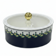 Luhpar RoyalCharm White Ceramic Dates Bowl with Lid – Elegant Navy Blue Pattern Covered Dish for Ramadan, Serving Sweets & Dry Fruits – 15 × 15 cm - Al Kabayel Discount CentreLuhpar RoyalCharm White Ceramic Dates Bowl with Lid – Elegant Navy Blue Pattern Covered Dish for Ramadan, Serving Sweets & Dry Fruits – 15 × 15 cmServing traysLUHPARAl Kabayel Discount Centre