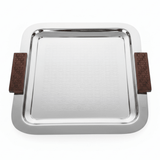 Luhpar Silver Square Stainless Steel Serving Tray with Wooden Handles - 37×37cm - Al Kabayel Discount CentreLuhpar Silver Square Stainless Steel Serving Tray with Wooden Handles - 37×37cmServing TraysLUHPARAl Kabayel Discount Centre