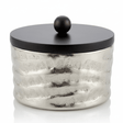 Luhpar Silver Wave Textured Aluminum Round Storage Box With Black Wooden Lid - 14×8 cm - 75006-A - Al Kabayel Discount CentreLuhpar Silver Wave Textured Aluminum Round Storage Box With Black Wooden Lid - 14×8 cm - 75006-AJars & Food SaversLUHPARAl Kabayel Discount Centre