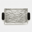 Luhpar Wave Textured Aluminium Rectangular Tray with Black Wooden Handles - 46 × 31 cm - 74893-B - Al Kabayel Discount CentreLuhpar Wave Textured Aluminium Rectangular Tray with Black Wooden Handles - 46 × 31 cm - 74893-BServing TraysLUHPARAl Kabayel Discount Centre