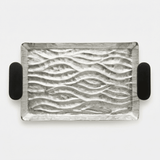 Luhpar Wave Textured Aluminium Rectangular Tray with Black Wooden Handles - 46 × 31 cm - 74893-B - Al Kabayel Discount CentreLuhpar Wave Textured Aluminium Rectangular Tray with Black Wooden Handles - 46 × 31 cm - 74893-BServing TraysLUHPARAl Kabayel Discount Centre