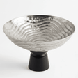 Luhpar Wave Textured Aluminium Round Bowl with Black Wooden Base - 18×20 cm - 74901-A - Al Kabayel Discount CentreLuhpar Wave Textured Aluminium Round Bowl with Black Wooden Base - 18×20 cm - 74901-ABowlsLUHPARAl Kabayel Discount Centre