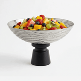 Luhpar Wave Textured Aluminium Round Bowl with Black Wooden Base - 20×33 cm - 74901-C - Al Kabayel Discount CentreLuhpar Wave Textured Aluminium Round Bowl with Black Wooden Base - 20×33 cm - 74901-CBowlsLUHPARAl Kabayel Discount Centre