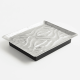 Luhpar Wave Textured Aluminum Rectangular Serving Platter with Wooden Base - 36×26×6 cm - 74896-B - Al Kabayel Discount CentreLuhpar Wave Textured Aluminum Rectangular Serving Platter with Wooden Base - 36×26×6 cm - 74896-BServing TraysLUHPARAl Kabayel Discount Centre