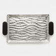 Luhpar Wave Textured Aluminum Rectangular Serving Tray with Black Wooden Handles - 40×26 cm - 74893-A - Al Kabayel Discount CentreLuhpar Wave Textured Aluminum Rectangular Serving Tray with Black Wooden Handles - 40×26 cm - 74893-AServing TraysLUHPARAl Kabayel Discount Centre