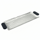 Luhpar Wave Textured Aluminum Rectangular Tray with Black Wooden Handles - 50×20cm - Al Kabayel Discount CentreLuhpar Wave Textured Aluminum Rectangular Tray with Black Wooden Handles - 50×20cmServing TraysLUHPARAl Kabayel Discount Centre