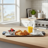 Luhpar Wave Textured Aluminum Rectangular Tray with Black Wooden Handles - 60×20cm - 74897-C - Al Kabayel Discount CentreLuhpar Wave Textured Aluminum Rectangular Tray with Black Wooden Handles - 60×20cm - 74897-CServing TraysLUHPARAl Kabayel Discount Centre