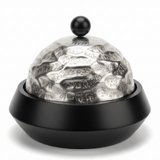 Luhpar Wave Textured Aluminum Round Storage Box with Black Wooden Base - Dome Lid - 20×20 cm - Al Kabayel Discount CentreLuhpar Wave Textured Aluminum Round Storage Box with Black Wooden Base - Dome Lid - 20×20 cmBowlsLUHPARAl Kabayel Discount Centre