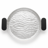Luhpar Wave Textured Aluminum Round Tray with Black Wooden Handles - 35cm - 74895-C - Al Kabayel Discount CentreLuhpar Wave Textured Aluminum Round Tray with Black Wooden Handles - 35cm - 74895-CServing TraysLUHPARAl Kabayel Discount Centre