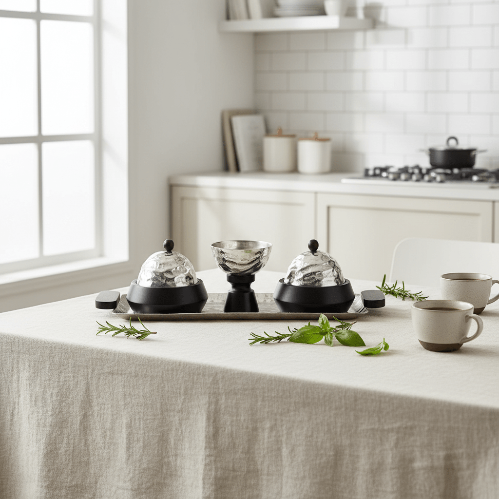 Luhpar Wave Textured Aluminum Serving Set - Rectangular Tray with Domed Cloches & Pedestal Bowl - 50×20 cm - Al Kabayel Discount CentreLuhpar Wave Textured Aluminum Serving Set - Rectangular Tray with Domed Cloches & Pedestal Bowl - 50×20 cmServing TraysLUHPARAl Kabayel Discount Centre