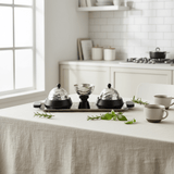Luhpar Wave Textured Aluminum Serving Set - Rectangular Tray with Domed Cloches & Pedestal Bowl - 50×20 cm - Al Kabayel Discount CentreLuhpar Wave Textured Aluminum Serving Set - Rectangular Tray with Domed Cloches & Pedestal Bowl - 50×20 cmServing TraysLUHPARAl Kabayel Discount Centre