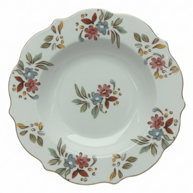 Luhpar White Ceramic Deep Plate 9 Inch with Floral Printed Design - Al Kabayel Discount CentreLuhpar White Ceramic Deep Plate 9 Inch with Floral Printed DesignPlatesLUHPARAl Kabayel Discount Centre