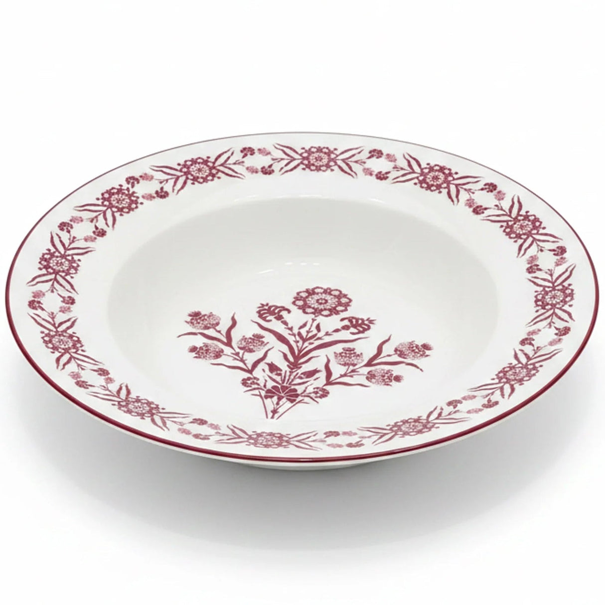 Luhpar White Ceramic Deep Plate with Red Floral Artwork – 8.5 Inch Curry & Pasta Plate - Al Kabayel Discount CentreLuhpar White Ceramic Deep Plate with Red Floral Artwork – 8.5 Inch Curry & Pasta PlatePlatesLUHPARAl Kabayel Discount Centre