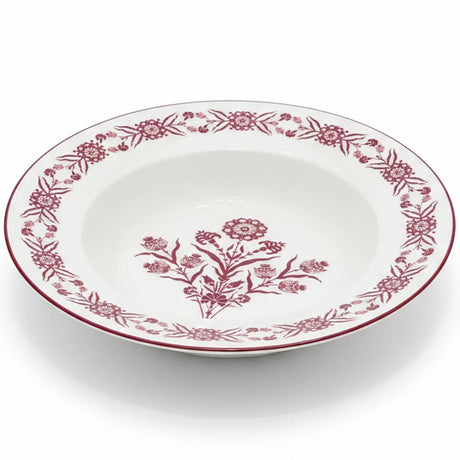 Luhpar White Ceramic Deep Plate with Red Floral Artwork – 8.5 Inch Curry & Pasta Plate - Al Kabayel Discount CentreLuhpar White Ceramic Deep Plate with Red Floral Artwork – 8.5 Inch Curry & Pasta PlatePlatesLUHPARAl Kabayel Discount Centre
