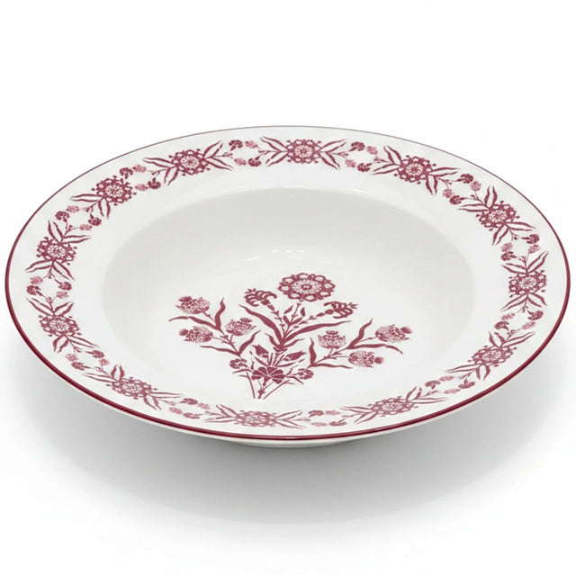 Luhpar White Ceramic Deep Plate with Red Floral Artwork – 8.5 Inch Curry & Pasta Plate - Al Kabayel Discount CentreLuhpar White Ceramic Deep Plate with Red Floral Artwork – 8.5 Inch Curry & Pasta PlatePlatesLUHPARAl Kabayel Discount Centre