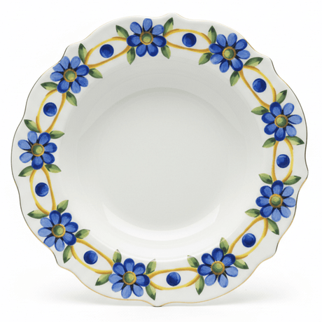 Luhpar White Ceramic Deep Serving Plate with Blue Floral Artwork – 9 Inch Pasta & Curry Plate - Al Kabayel Discount CentreLuhpar White Ceramic Deep Serving Plate with Blue Floral Artwork – 9 Inch Pasta & Curry PlatePlatesLUHPARAl Kabayel Discount Centre
