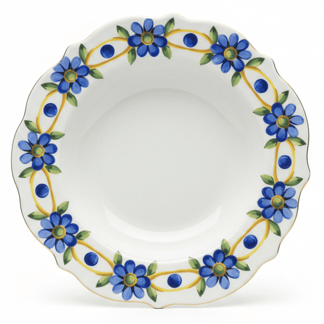 Luhpar White Ceramic Deep Serving Plate with Blue Floral Artwork – 9 Inch Pasta & Curry Plate - Al Kabayel Discount CentreLuhpar White Ceramic Deep Serving Plate with Blue Floral Artwork – 9 Inch Pasta & Curry PlatePlatesLUHPARAl Kabayel Discount Centre