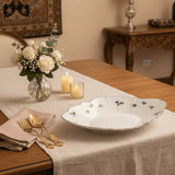 Luhpar White Ceramic Leaf Shaped Plate with Blue Floral Design for Decorative Serving 33 × 20 cm - Al Kabayel Discount CentreLuhpar White Ceramic Leaf Shaped Plate with Blue Floral Design for Decorative Serving 33 × 20 cmPlatesLUHPARAl Kabayel Discount Centre