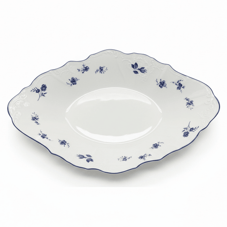 Luhpar White Ceramic Leaf Shaped Plate with Blue Floral Design for Decorative Serving 33 × 20 cm - Al Kabayel Discount CentreLuhpar White Ceramic Leaf Shaped Plate with Blue Floral Design for Decorative Serving 33 × 20 cmPlatesLUHPARAl Kabayel Discount Centre