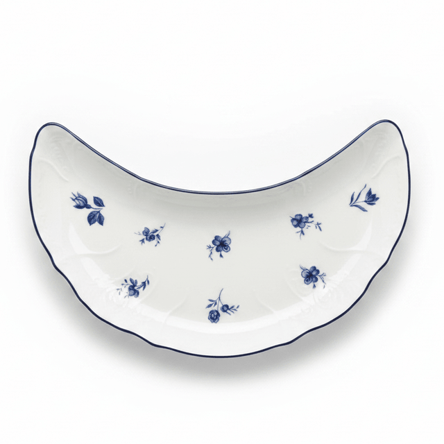 Luhpar White Ceramic Moon Shaped Plate with Blue Floral Design for Unique Presentation 20 × 10 cm - Al Kabayel Discount CentreLuhpar White Ceramic Moon Shaped Plate with Blue Floral Design for Unique Presentation 20 × 10 cmPlatesLUHPARAl Kabayel Discount Centre