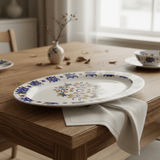 Luhpar White Ceramic Oval Plate with Traditional Blue Floral Print – 12 Inch Serving Plate - Al Kabayel Discount CentreLuhpar White Ceramic Oval Plate with Traditional Blue Floral Print – 12 Inch Serving PlatePlatesLUHPARAl Kabayel Discount Centre